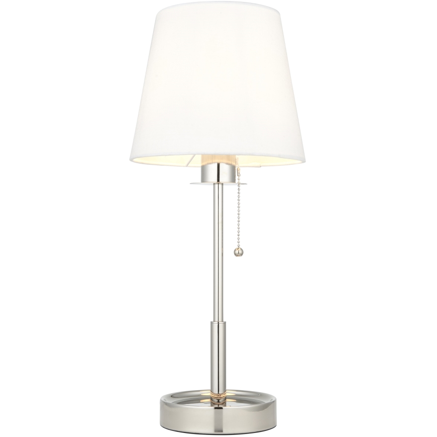 Endon 99596 - Tafellamp 1xE27/10W/230V wit/glanzend chroom