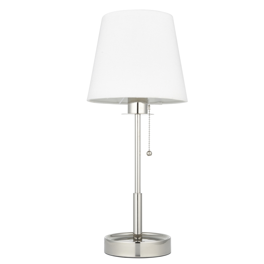 Endon 99596 - Tafellamp 1xE27/10W/230V wit/glanzend chroom