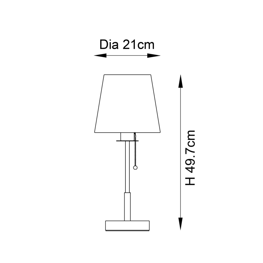 Endon 99596 - Tafellamp 1xE27/10W/230V wit/glanzend chroom