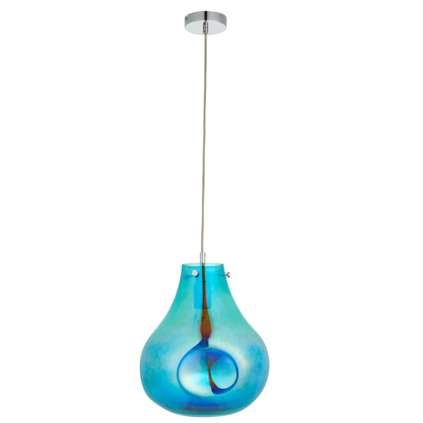 Endon 99791 - Hanglamp aan een koord EUROPA 1xE27/10W/230V blauw