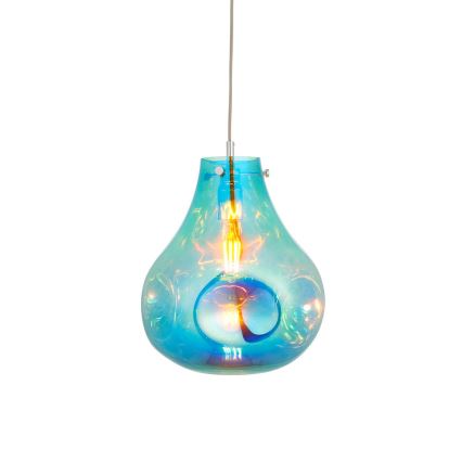 Endon 99791 - Hanglamp aan een koord EUROPA 1xE27/10W/230V blauw