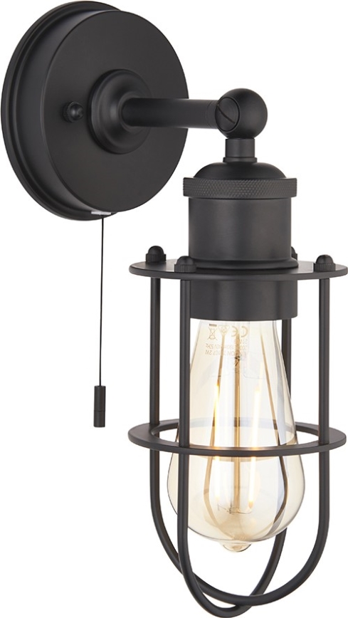Endon 99948 - Badkamerwandlamp CREW 1xE27/6W/230V IP44 zwart