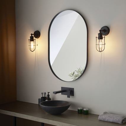 Endon 99948 - Badkamerwandlamp CREW 1xE27/6W/230V IP44 zwart