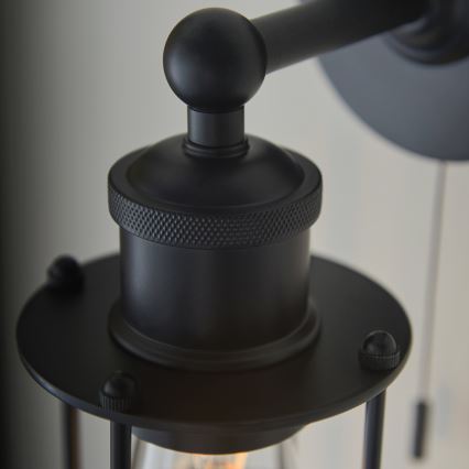 Endon 99948 - Badkamerwandlamp CREW 1xE27/6W/230V IP44 zwart