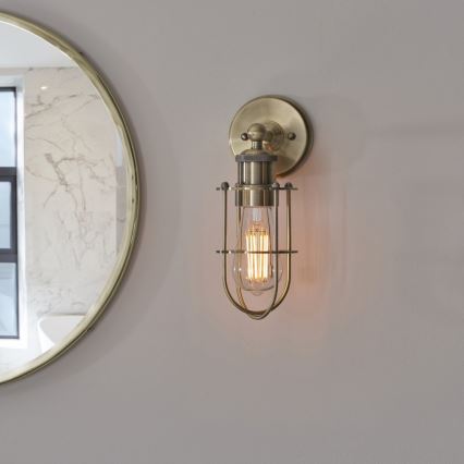 Endon 99952 - Badkamer wandlamp CREW 1xE27/6W/230V IP44 messing