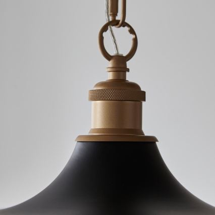 Endon 99998 - Hanglamp aan ketting SABIAN 1xE27/10W/230V zwart/goud