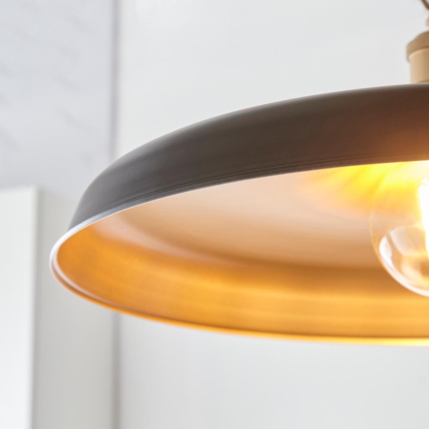 Endon 99998 - Hanglamp aan ketting SABIAN 1xE27/10W/230V zwart/goud