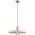 Endon 99999 - Kroonluchter met ketting SABIAN 1xE27/10W/230V crème/goud