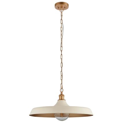 Endon 99999 - Kroonluchter met ketting SABIAN 1xE27/10W/230V crème/goud