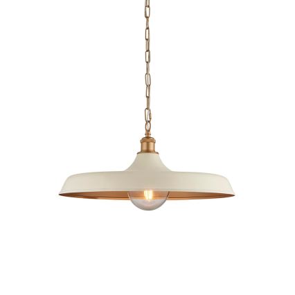 Endon 99999 - Kroonluchter met ketting SABIAN 1xE27/10W/230V crème/goud