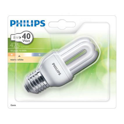 Energiebesparende lamp PHILIPS E27/8W/230V - GENIE