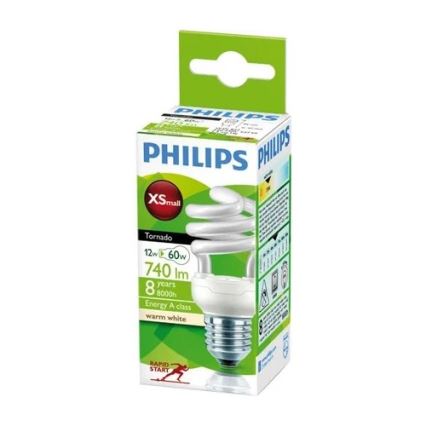 Energiebesparende lamp Philips TORNADO E27/12W/230V 2700K
