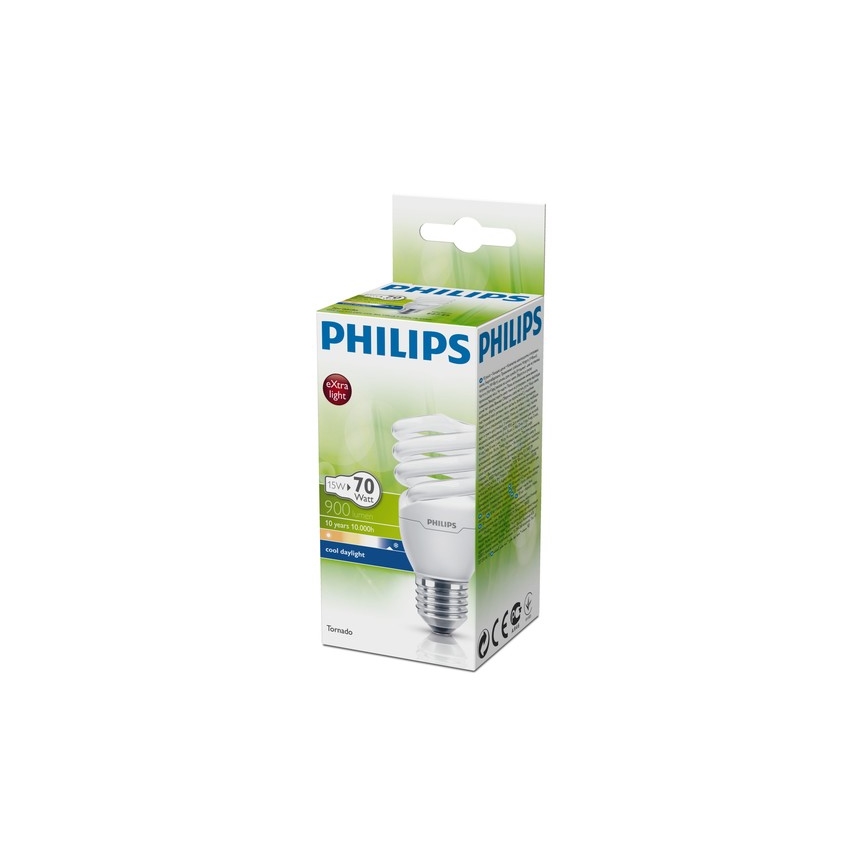 Energiebesparende Lamp Philips TORNADO E27/15W/230V 6500K