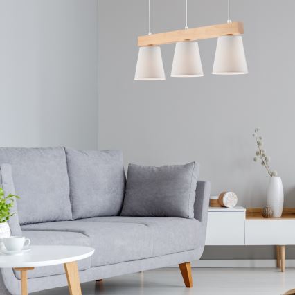 Hanglamp aan kabel ENRICO 3xE27/60W/230V