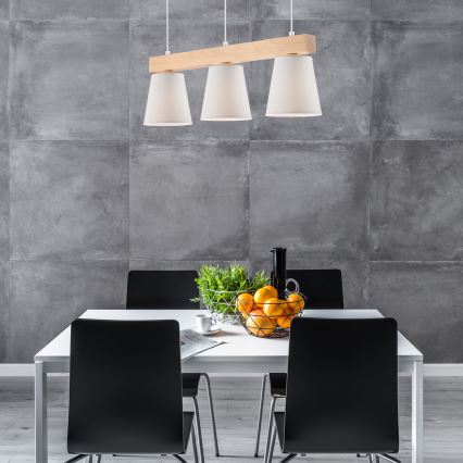 Hanglamp aan kabel ENRICO 3xE27/60W/230V