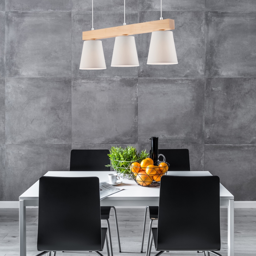 Hanglamp aan kabel ENRICO 3xE27/60W/230V