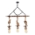 EREBOS Hanglamp 3xE27/40W/230V bruin
