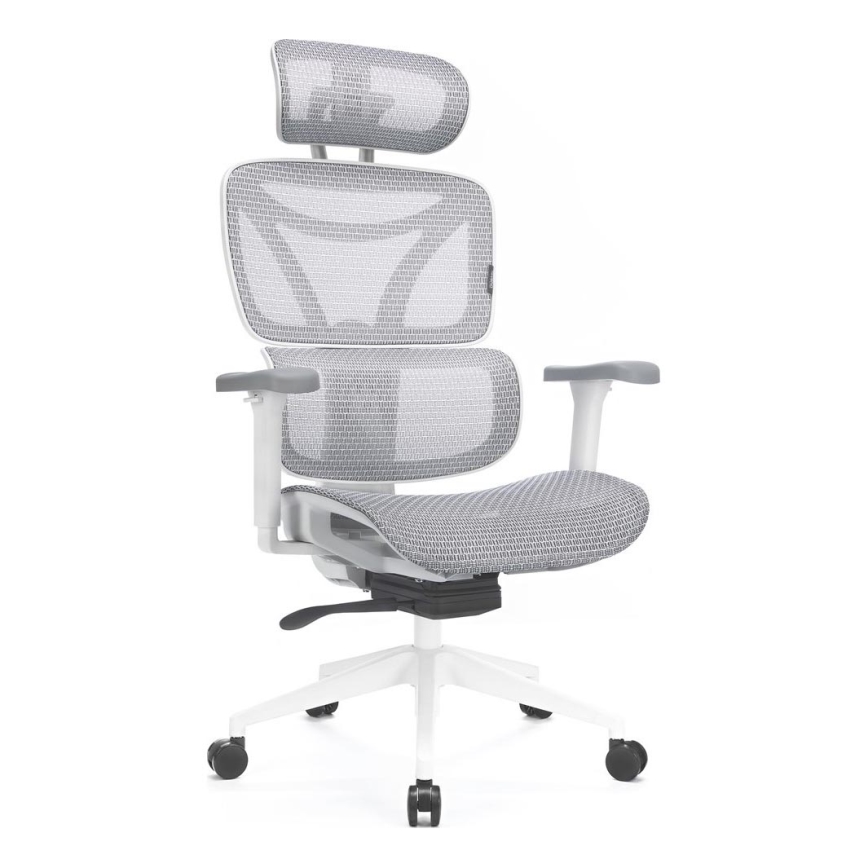 Ergonomische bureaustoel LEVANO grijs/wit/zwart