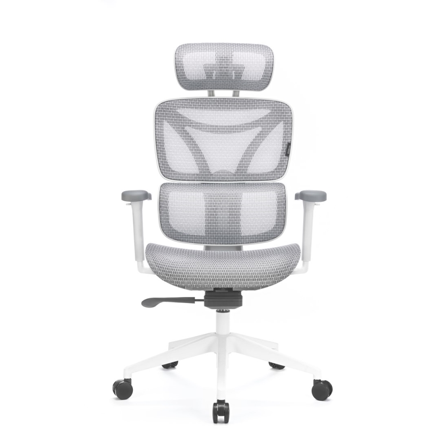 Ergonomische bureaustoel LEVANO grijs/wit/zwart