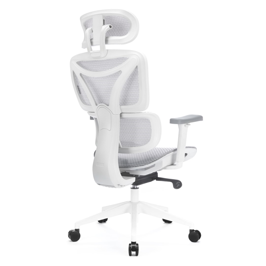 Ergonomische bureaustoel LEVANO grijs/wit/zwart