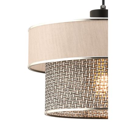 ERO hanglamp 1xE27/60W/230V crème/grijs