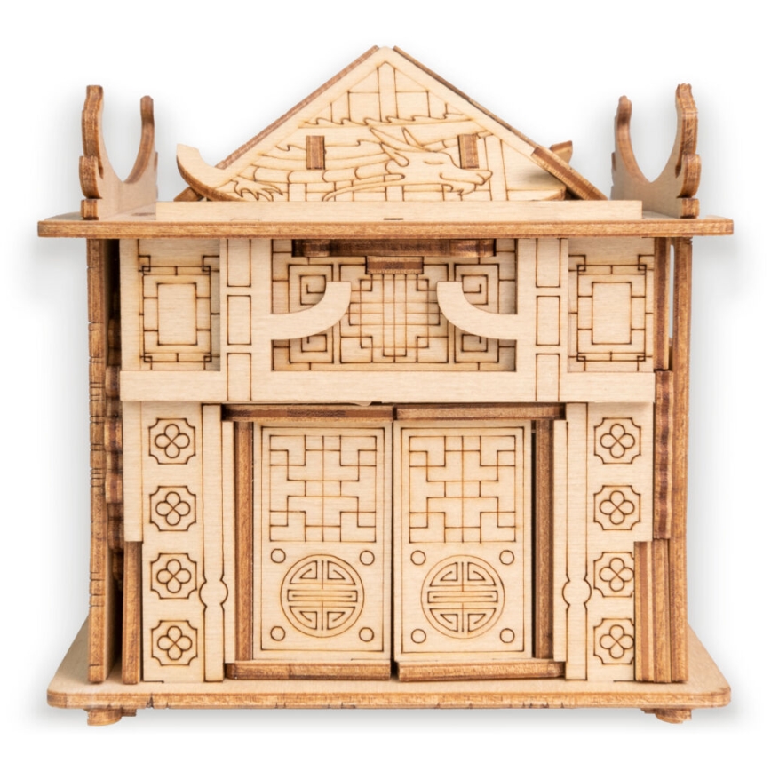 - Houten puzzel Draken huis | Lampenmanie