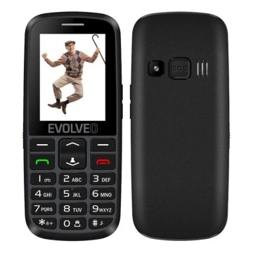 Evolveo - EasyPhone EG 2G mobiele telefoon voor senioren, zwart