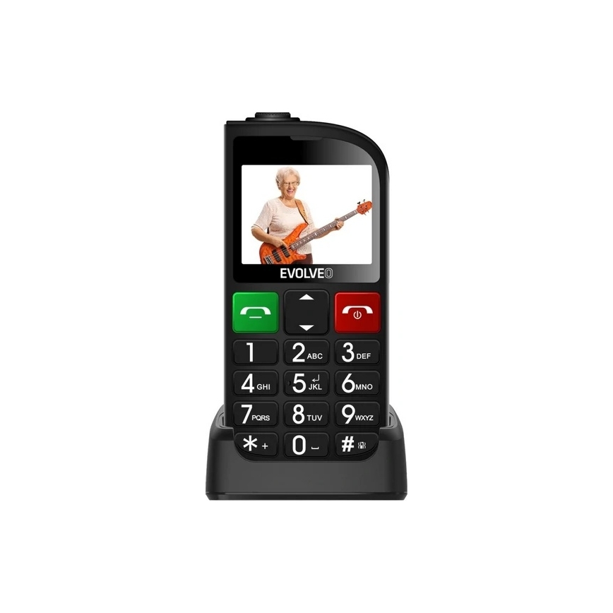 Evolveo - EasyPhone FL, mobiele telefoon voor senioren, zwart