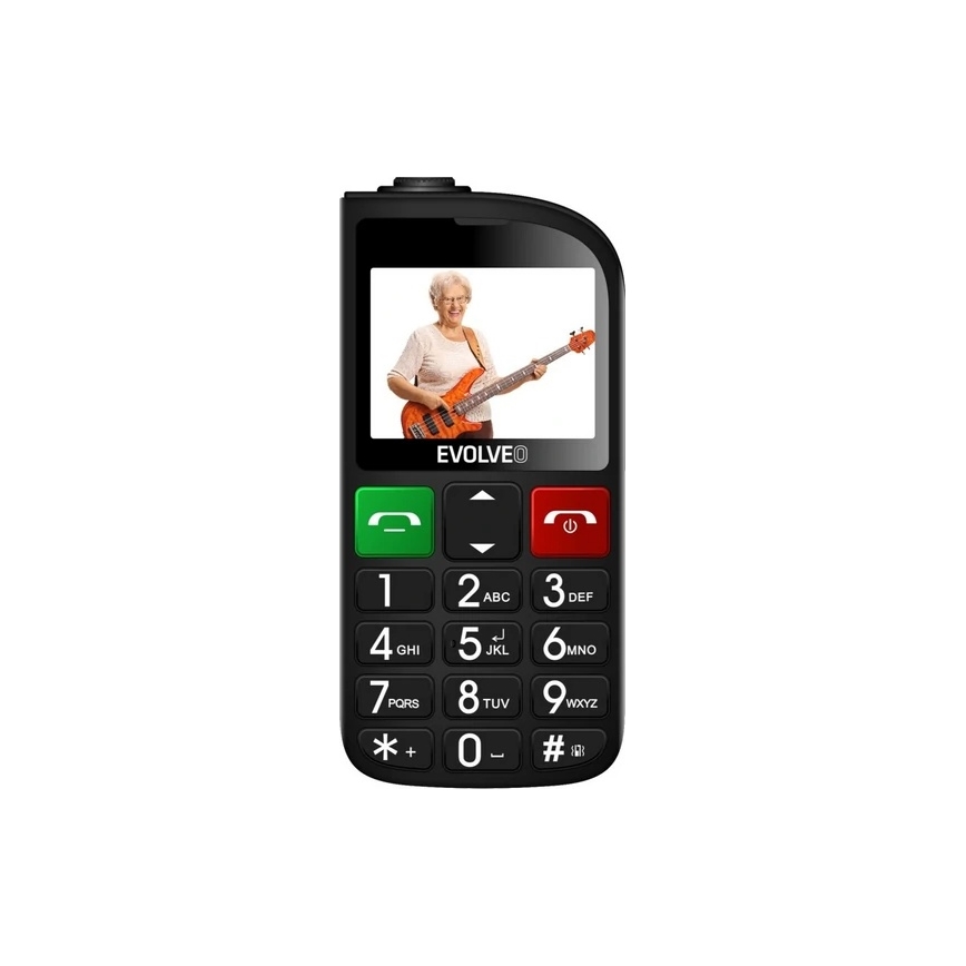 Evolveo - EasyPhone FL, mobiele telefoon voor senioren, zwart