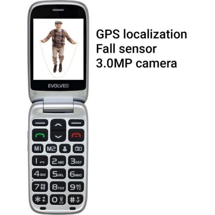 Evolveo - EasyPhone FS klaptelefoon voor senioren 2.8 rood