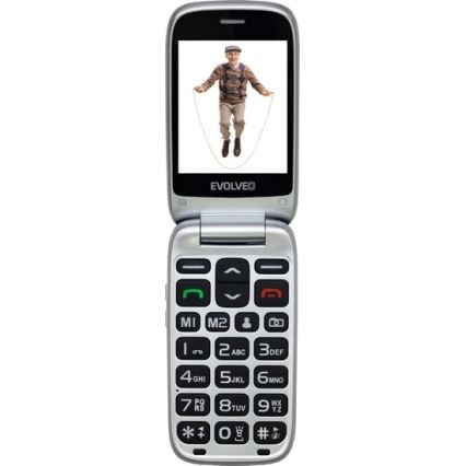 Evolveo - EasyPhone FS klaptelefoon voor senioren 2.8 zwart