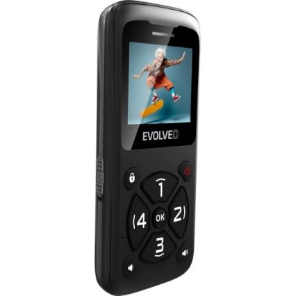Evolveo - EasyPhone ID, mobiele telefoon voor senioren, zwart