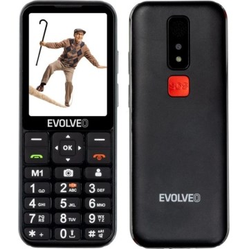Evolveo - EasyPhone LT, 4G mobiele telefoon voor senioren, zwart