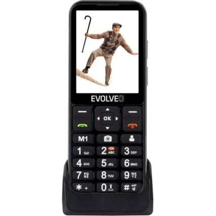 Evolveo - EasyPhone LT, 4G mobiele telefoon voor senioren, zwart