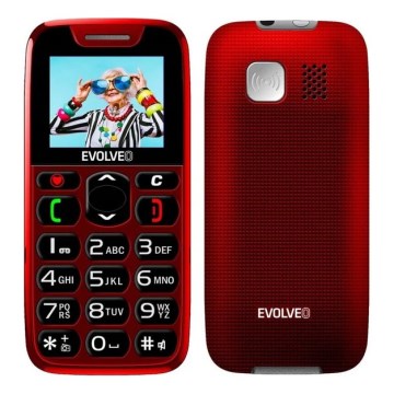 Evolveo - EasyPhone, mobiele telefoon voor senioren, rood
