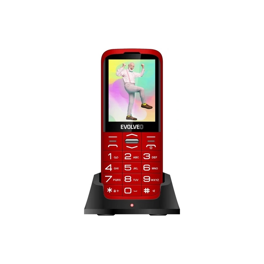 Evolveo - EasyPhone XO, mobiele telefoon voor senioren rood