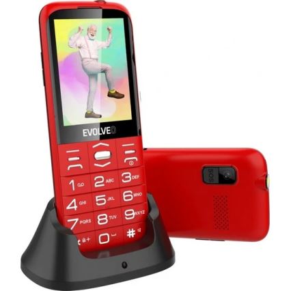Evolveo - EasyPhone XO, mobiele telefoon voor senioren rood