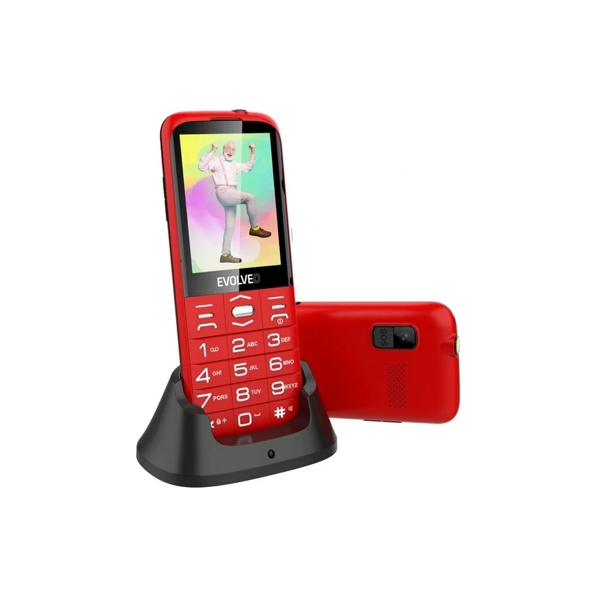 Evolveo - EasyPhone XO, mobiele telefoon voor senioren rood