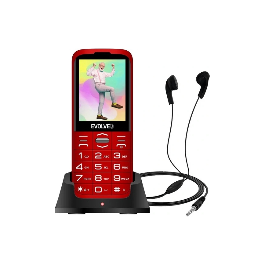 Evolveo - EasyPhone XO, mobiele telefoon voor senioren rood