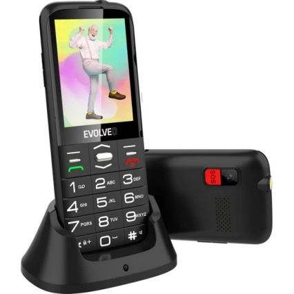 Evolveo - EasyPhone XO seniorentelefoon, zwart