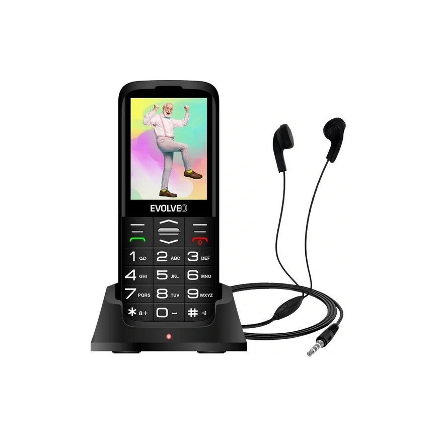 Evolveo - EasyPhone XO seniorentelefoon, zwart