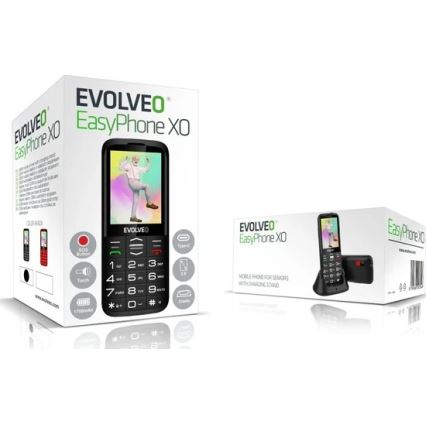 Evolveo - EasyPhone XO seniorentelefoon, zwart