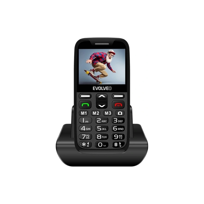 Evolveo - EasyPhone XR 2G mobiele telefoon voor senioren, zwart