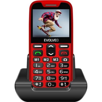 Evolveo - EasyPhone XR, 4G mobiele telefoon voor senioren, rood