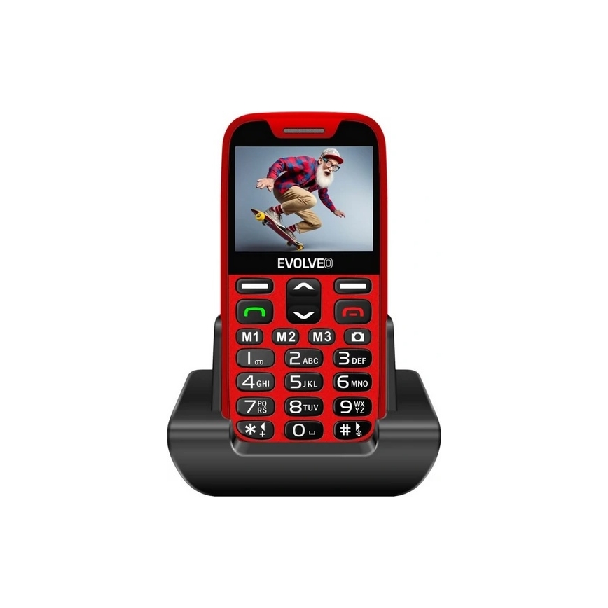 Evolveo - EasyPhone XR, 4G mobiele telefoon voor senioren, rood