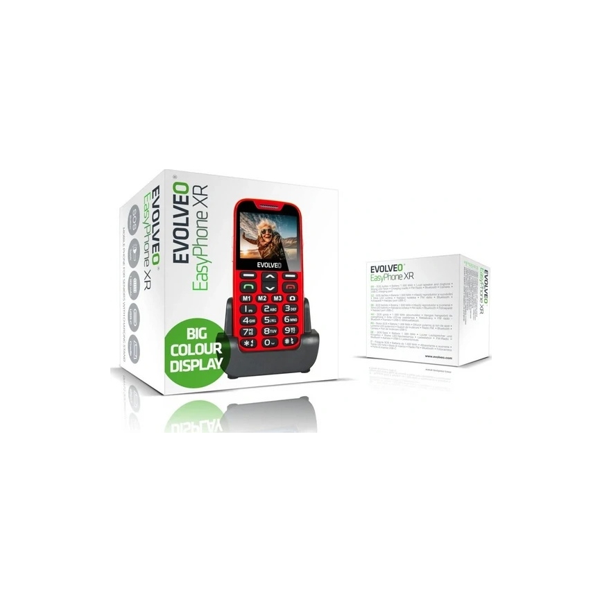 Evolveo - EasyPhone XR, 4G mobiele telefoon voor senioren, rood