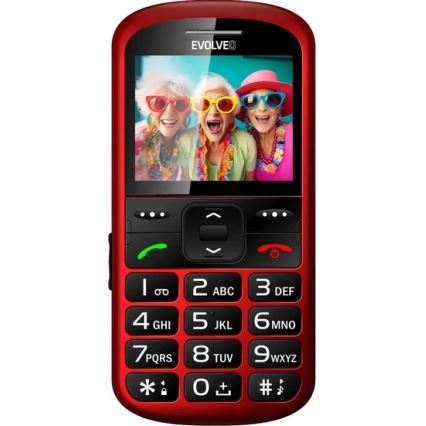 Evolveo - EasyPhone XS, mobiele telefoon voor senioren rood