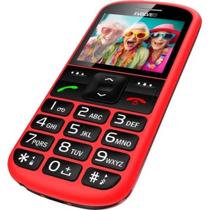 Evolveo - EasyPhone XS, mobiele telefoon voor senioren rood
