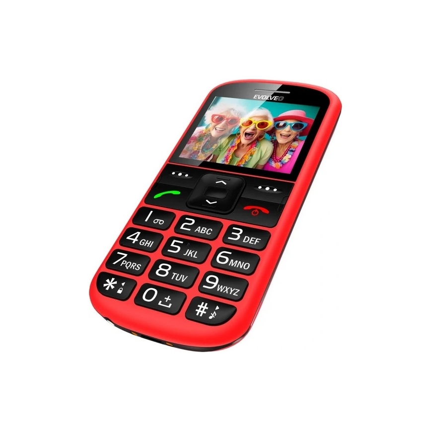 Evolveo - EasyPhone XS, mobiele telefoon voor senioren rood