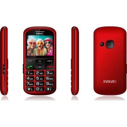 Evolveo - EasyPhone XS, mobiele telefoon voor senioren rood